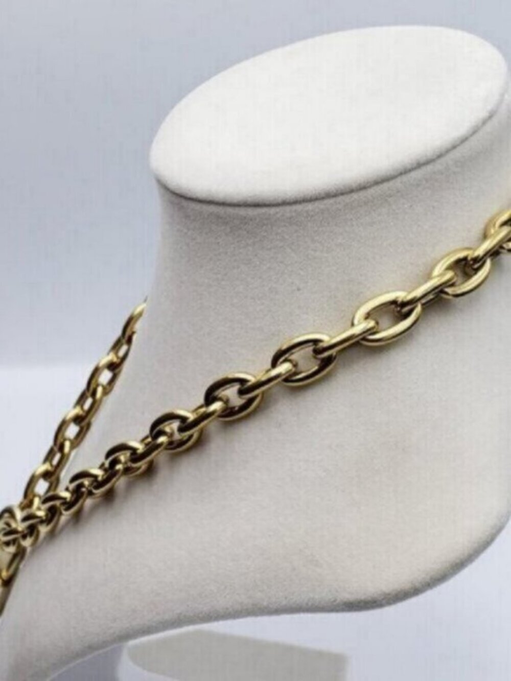 Authentic Louis Vuitton Gold Padlock w/Unbranded Stainless Steel Chain Necklace - Picture 5 of 14
